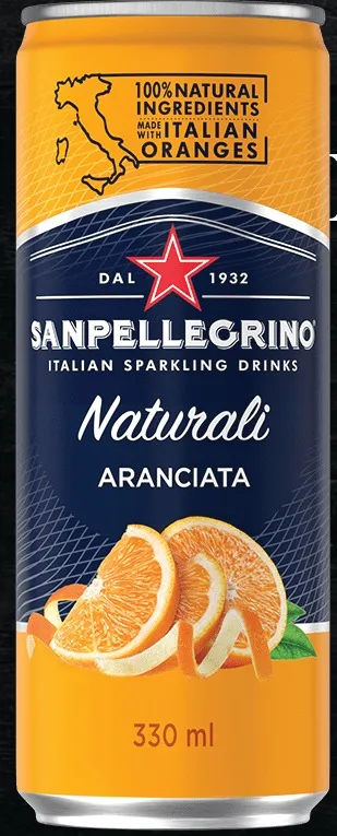 Sanpellgrino Aranciata- Nước trái cây Ý Vị Cam